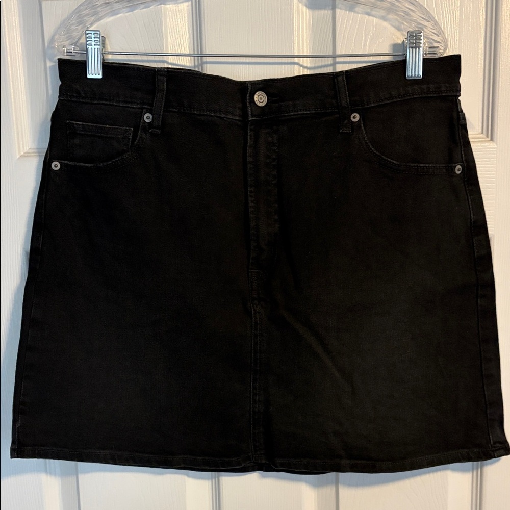 GAP Black Denim Mini Skirt